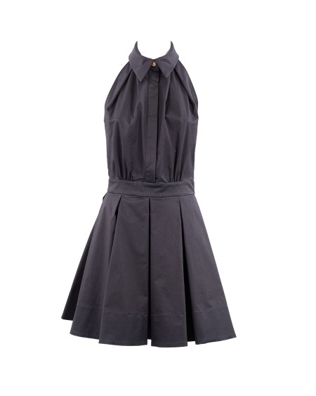 Shop ELISABETTA FRANCHI  Abito: Elisabetta Franchi abito in gabardina di cotone.
Primo bottone in metallo dorato con logo.
Zip invisibile sul retro.
Vestibilità regolare.
Composizione: 95%Cotone 05%Elastan.
Made in Italy.. AB85452E2-110